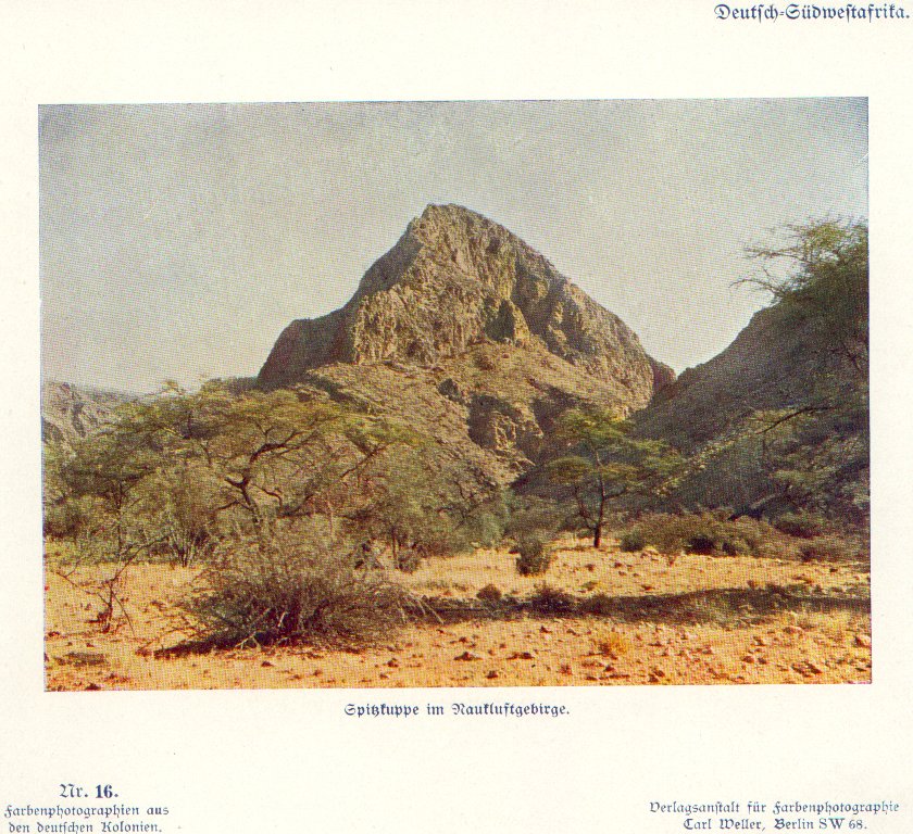 Nr. 16 Deutsch-Südwestafrika, Spitzkuppe im Naukluftgebirge