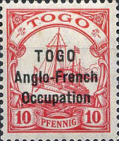 TOGO Anglo-French Occupation, 10 Pfennig