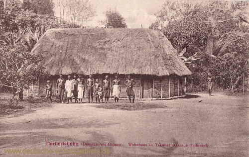 Deutsch-Neu-Guinea, Herbertshöhe, Wohnhaus in Takubar, Gazelle-Halbinsel