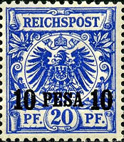 Deutsch-Ostafrika 10 Pesa, 1893