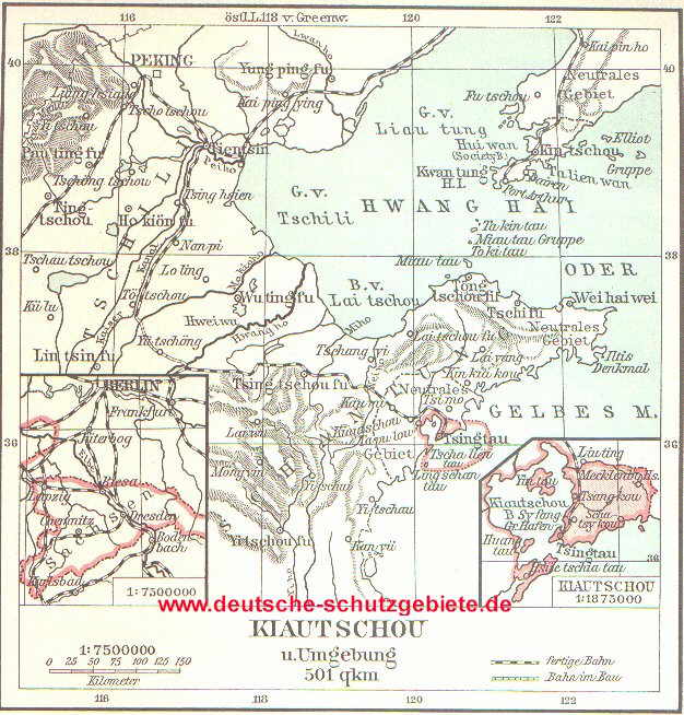 Kiautschou, Karte 1912