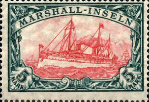 Marshall-Inseln, 5 Mark, 1900