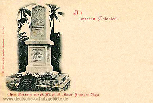 Samoa, Apia-Denkmal für S.M.S. Adler, Eber und Olga