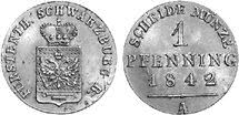 1 Pfennig 1842, Schwarzburg-Rudolstadt