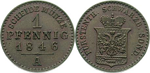 1 Pfennig 1846, Schwarzburg-Sondershausen