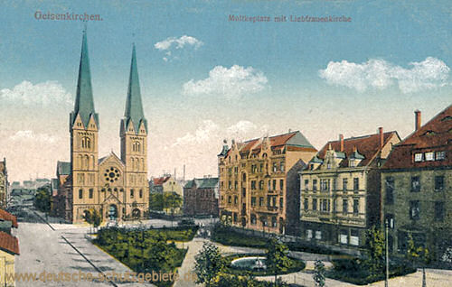 Gelsenkirchen, Moltkeplatz mit Liebfrauenkirche