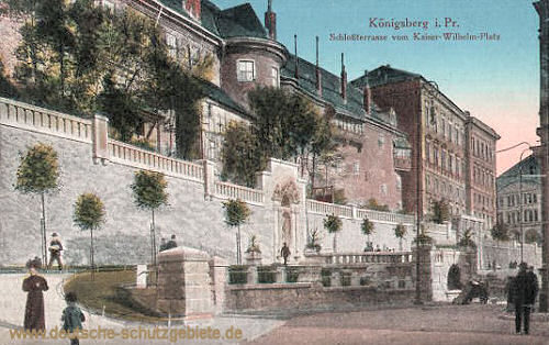 Königsberg, Schlossterrasse vom Kaiser-Wilhelm-Platz