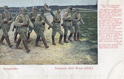 Deutsch-Südwestafrika, Kriegsbilder - Auf dem Marsche