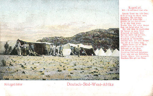Deutsch-Südwestafrika, Kriegsbilder - Lagerlied