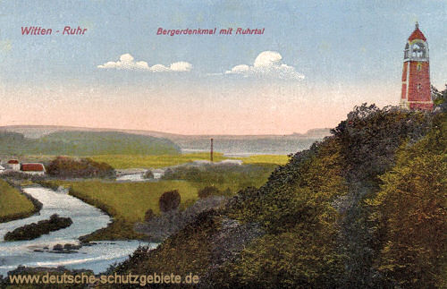 Witten, Bergerdenkmal mit Ruhrtal