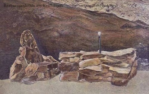 Barbarossahöhle am Kyffhäuser, Barbarossa Stuhl und Tisch