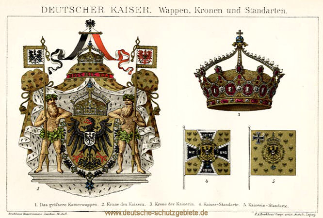 Deutscher Kaiser, Wappen, Kronen und Standarten