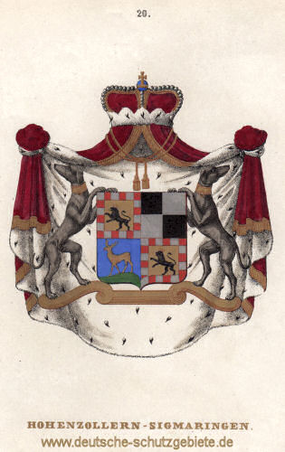Hohenzollern-Sigmaringen Wappen (Lithografie Tiedemann 1842)
