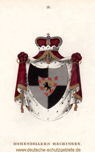 Hohenzollern-Hechingen Wappen (Lithografie Tiedemann 1842)