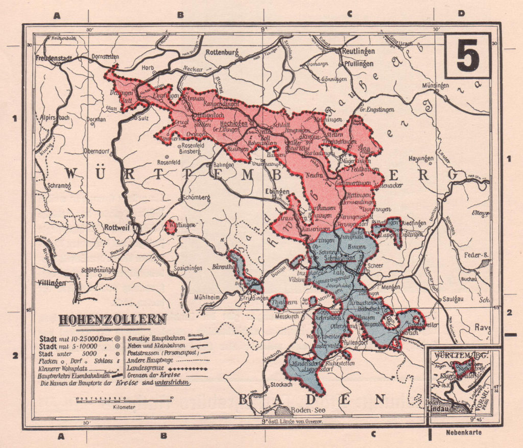 Hohenzollern Landkarte
