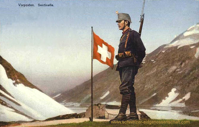 Schweizer Armee: Vorposten. Sentinelle.