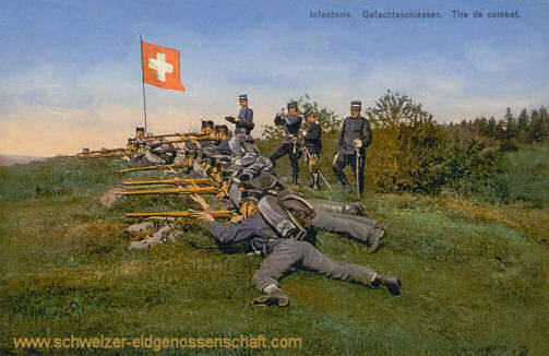 Schweizer Armee, Infanterie Gefechtsschießen