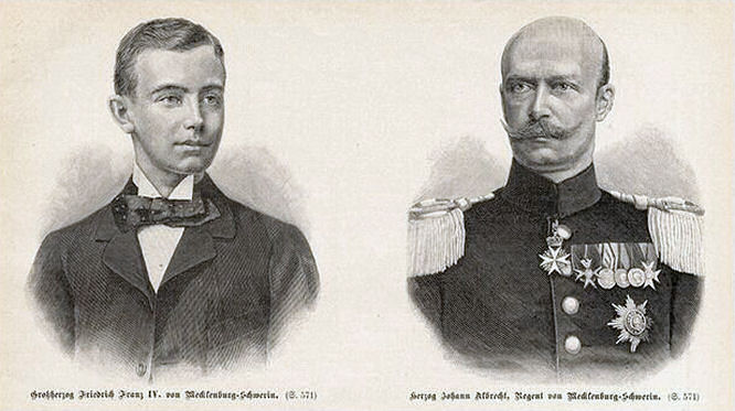 Großherzog Friedrich Franz IV von Mecklenburg-Schwerin und Herzog Johann Albrecht, Regent von Mecklenburg-Schwerin