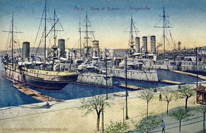 Pola, Kriegshafen der k. u. k. Kriegsmarine