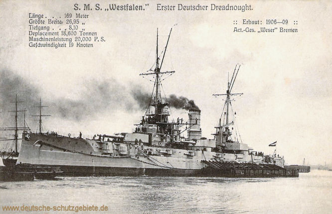 S.M.S. Westfalen, Erster Deutscher Dreadnought