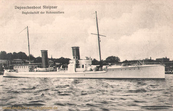 Depeschenboot Sleipner, Begleitschiff der Hohenzollern
