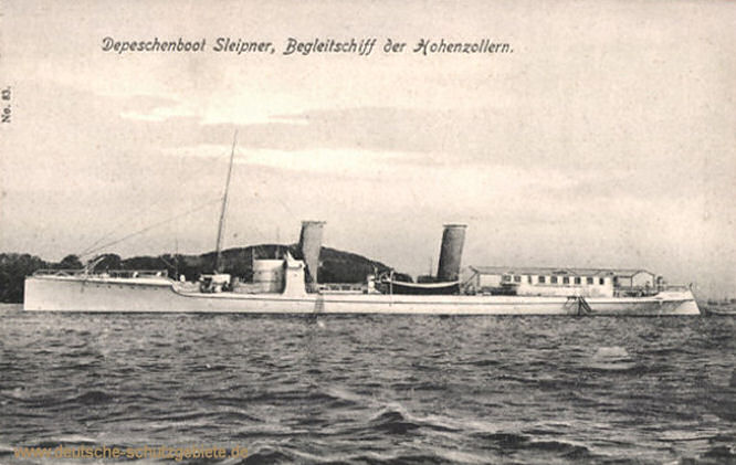 Depeschenboot Sleipner, Begleitschiff der Hohenzollern