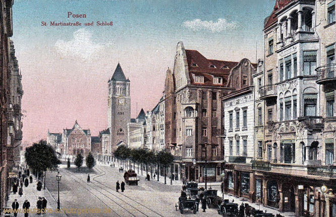 Posen, St. Marienstraße und Schloss