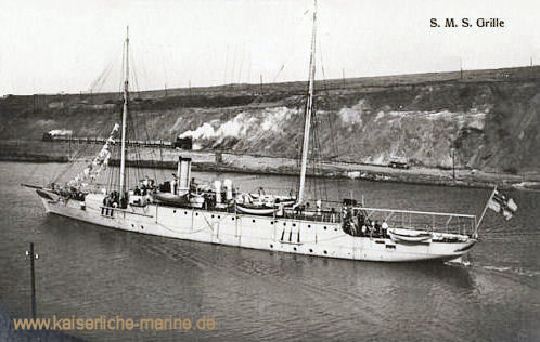 S.M.S. Grille (nach dem Umbau) im Kaiser Wilhelm-Kanal