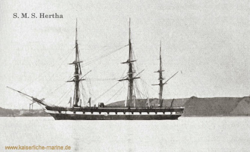 S.M.S. Hertha, Gedeckte Korvette, 1864