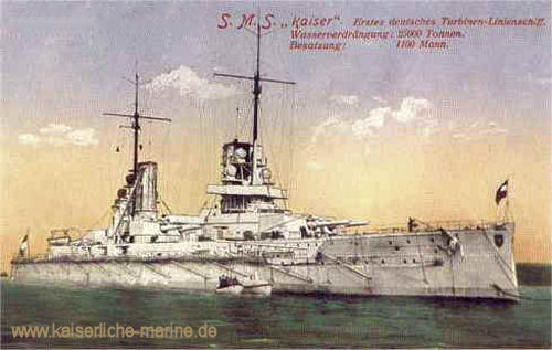 S.M.S. Kaiser, Erstes deutsches Turbinen-Linienschiff.
