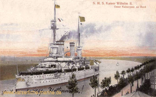 S.M.S. Kaiser Wilhelm II., Unser Kaiserpaar an Bord