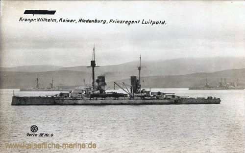 S.M.S. Kronprinz, Kaiser, Hindenburg, Prinzregent in Scapa Flow