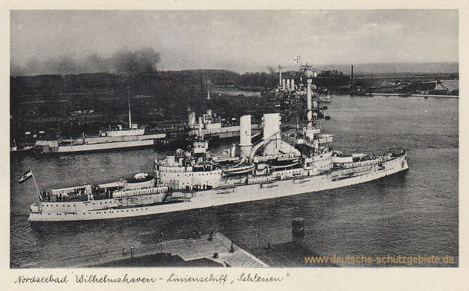 Nordseebad Wilhelmshaven, Linienschiff Schlesien (Reichsmarine)