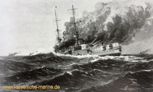 "Scharnhorst im Endkampf" Postkarte nach einem Gemälde von Carl Engelien