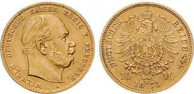 Deutsches Reich 10 Mark 1873 (Preußen)