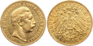 Deutsches Reich 10 Mark 1896 (Preußen)