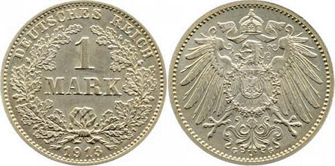 Deutsches Reich 1 Mark 1913