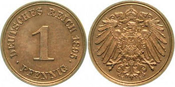 Deutsches Reich 1 Pfennig 1895