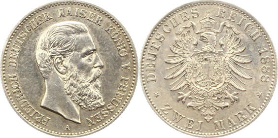 Deutsches Reich 2 Mark 1888 (Preußen)