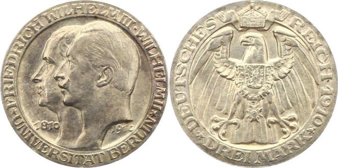 Deutsches Reich 3 Mark 1910 (Preußen)