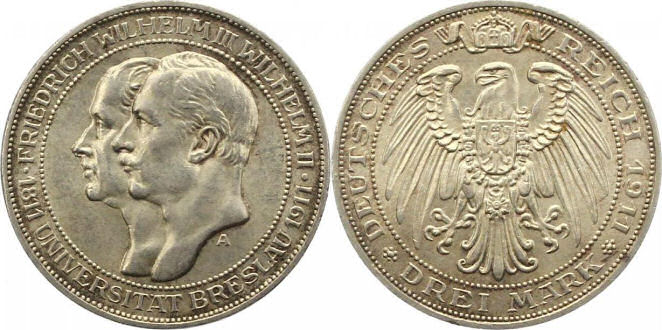 Deutsches Reich 3 Mark 1911 (Preußen)