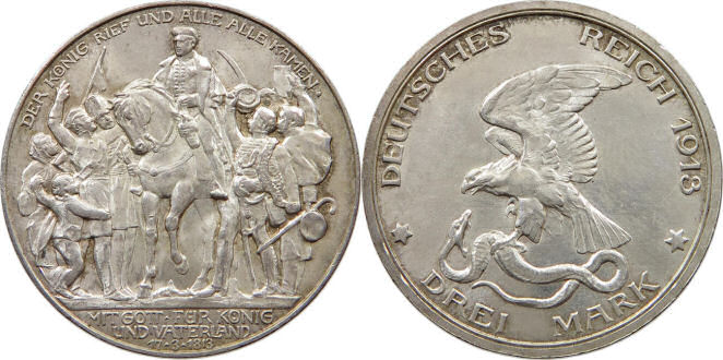 Deutsches Reich 3 Mark 1913 (Preußen)