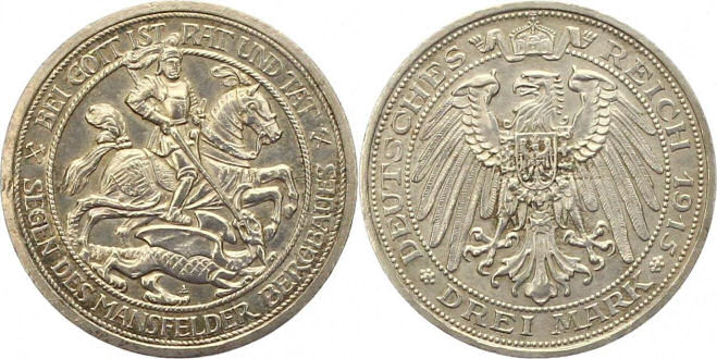 Deutsches Reich 3 Mark 1915 (Preußen)