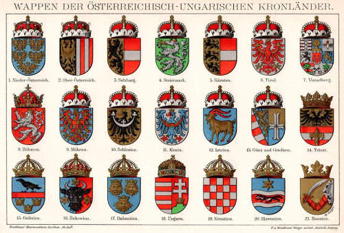 Wappen der österreichisch-ungarischen Kronländer