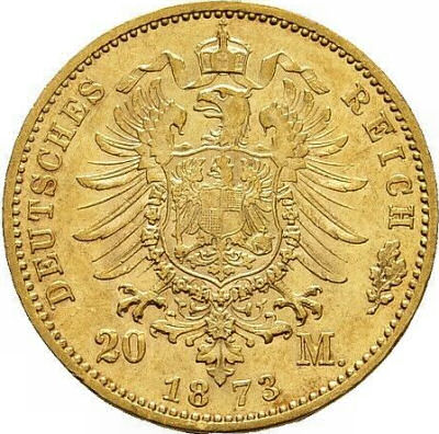 Wertseite 20 Mark 1871-1873