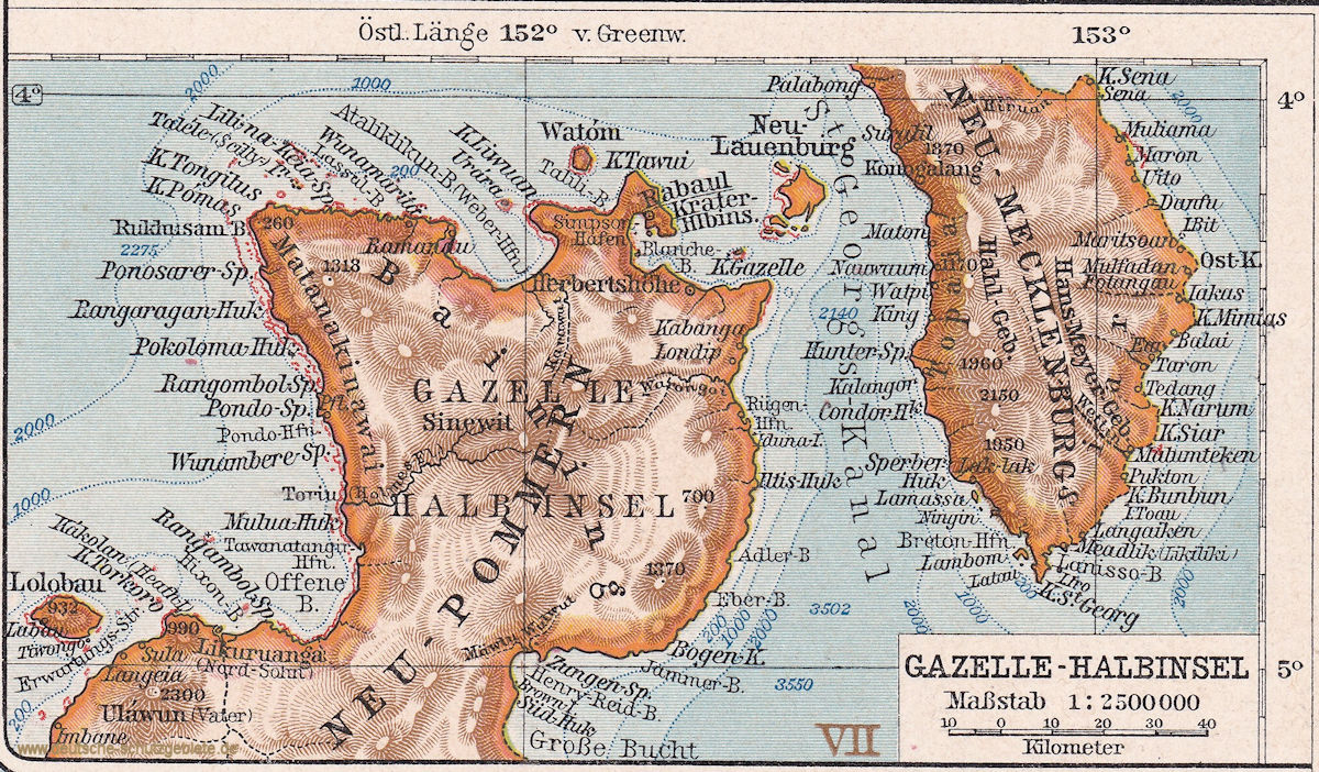 Gazelle-Halbinsel, 1914
