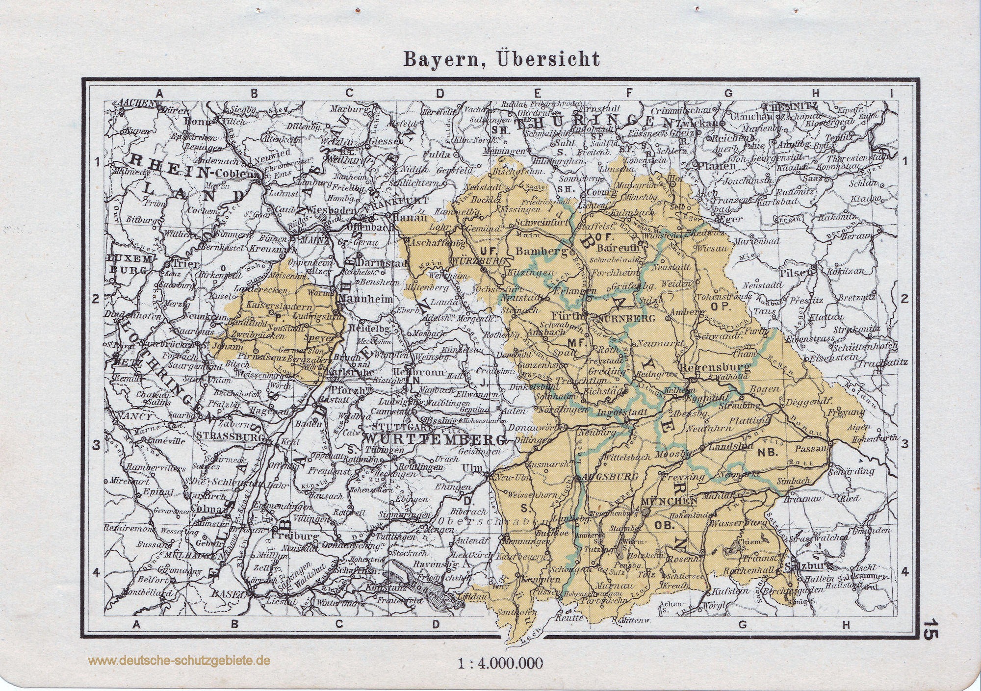 Landkarte Bayern Übersicht