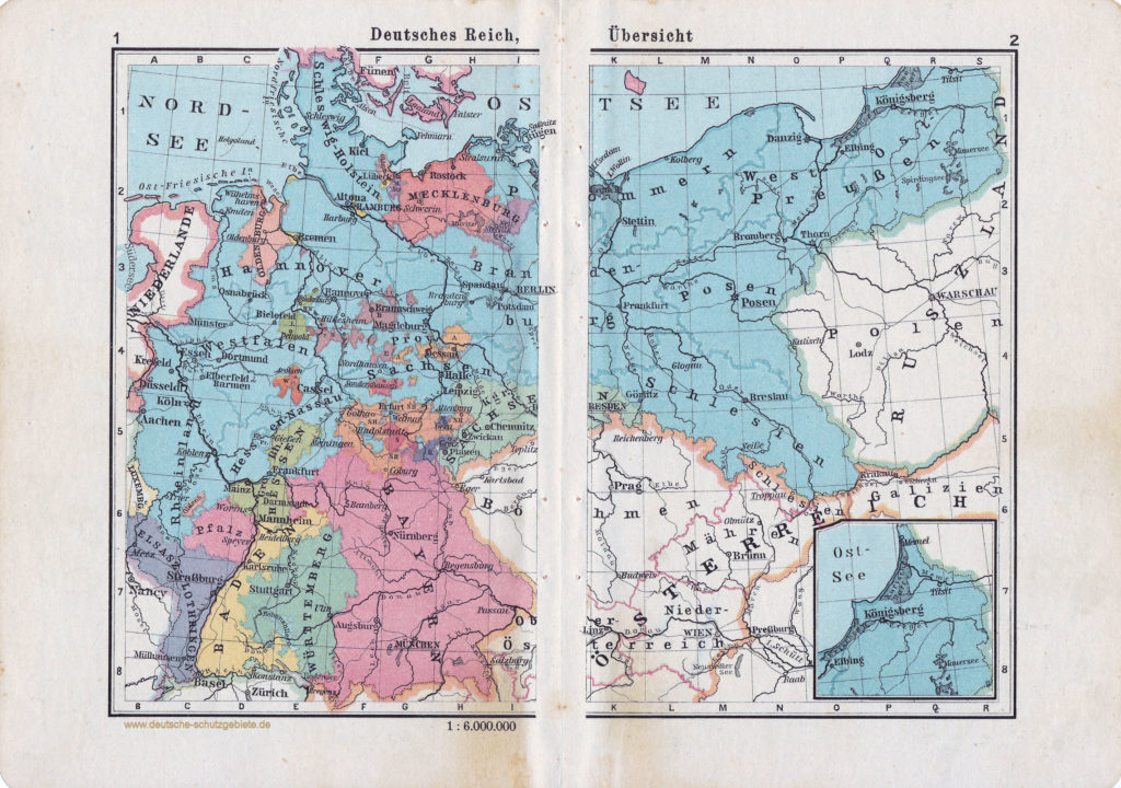 Landkarte Deutsches Reich Übersicht