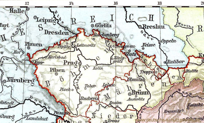 Böhmen, Mähren und Österreichisch Schlesien, 1899