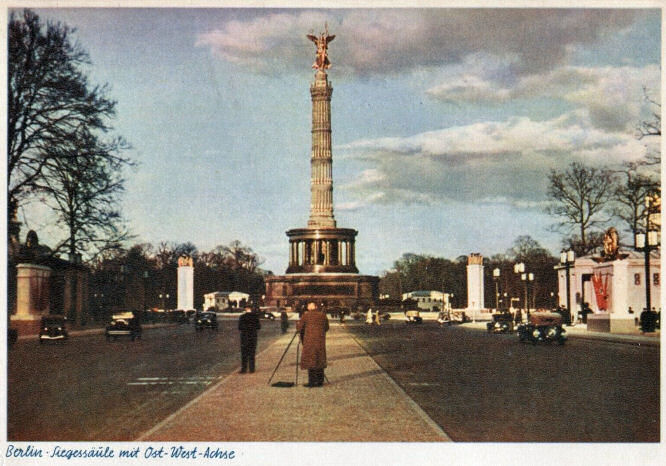 Berlin, Siegessäule mit Ost-West-Achse 1939